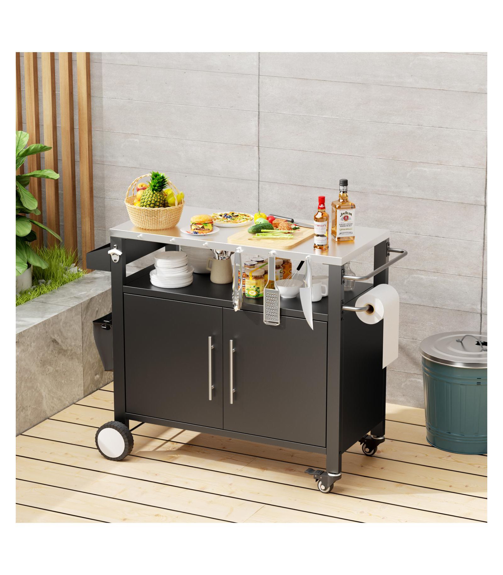 Тележка для гриля Streamdale Furniture Outdoor Black