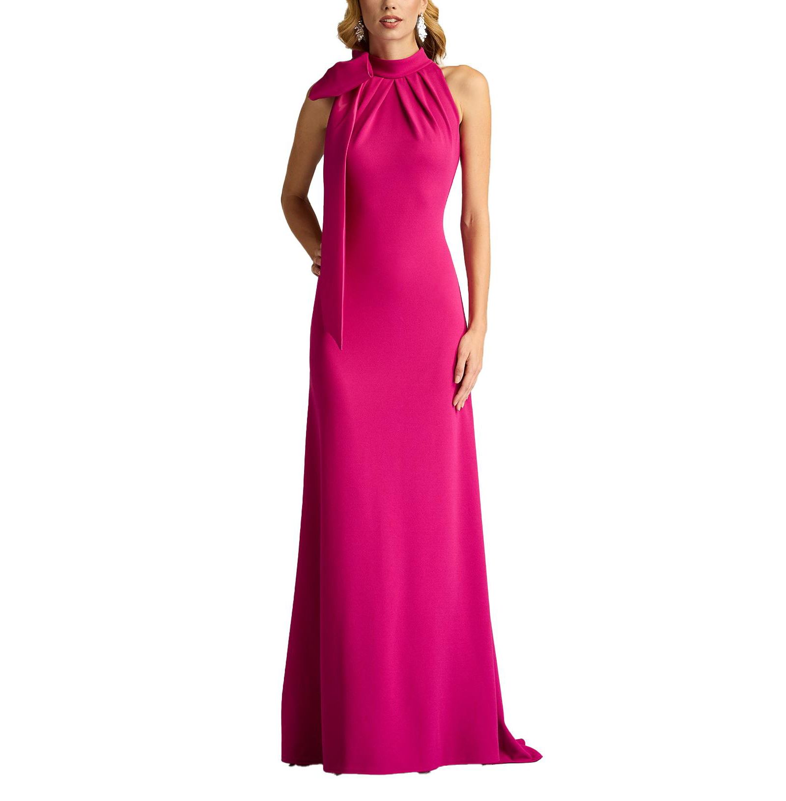 Женское вечернее платье Tadashi Shoji Sims Taffeta Shoulder Bow Halter