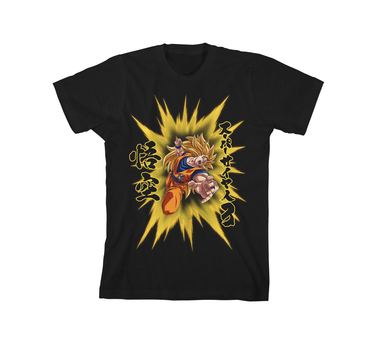 Детская черная футболка Dragon Ball Z Goku Super Saiyan Charge
