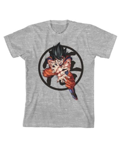 Dragon Ball Z футболка Dragon Ball Z Goku w/ Symbol Graphic Youth Boy's Athletic Heather Medium