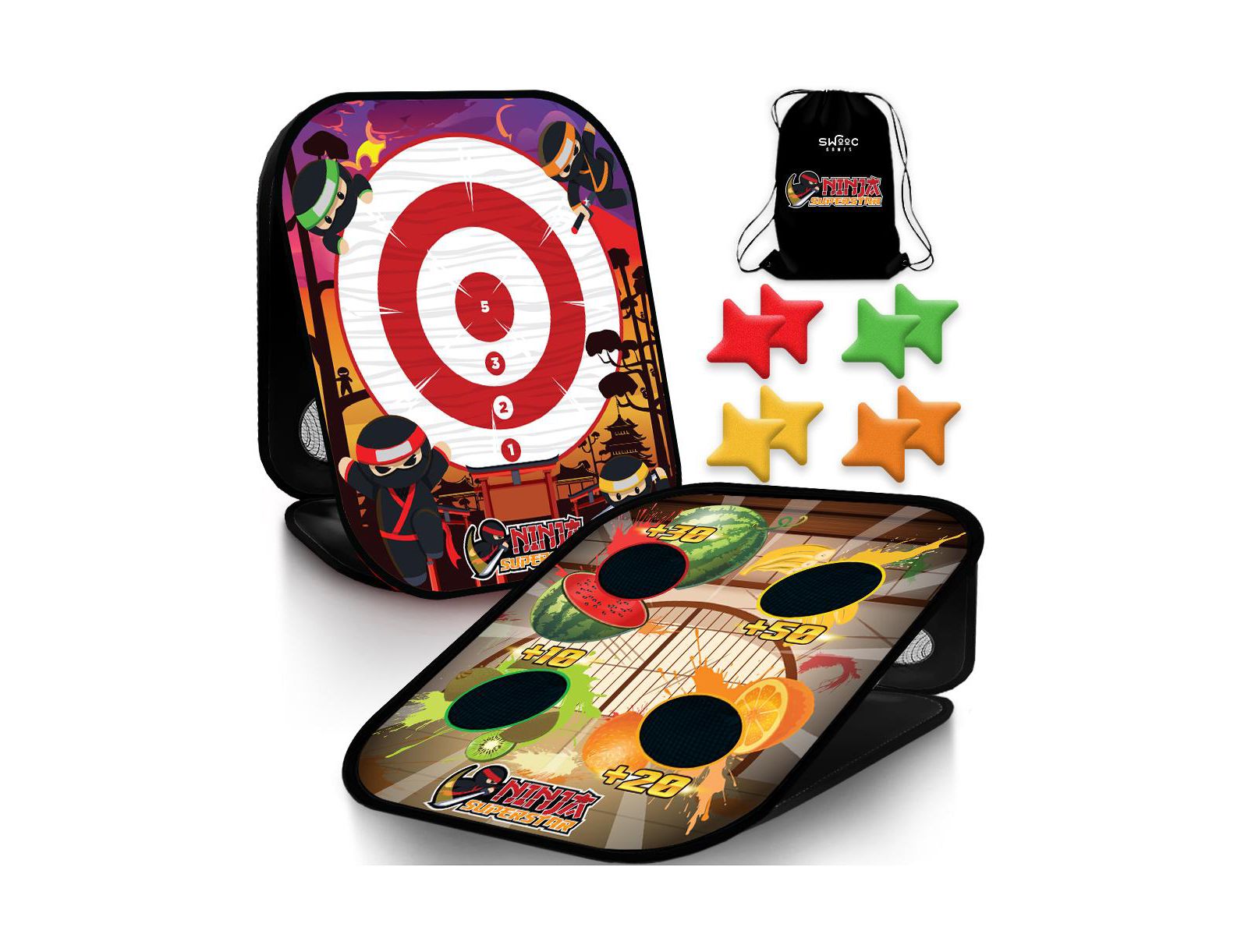Игровой набор Ninja Superstar | 2-в-1 Corn Hole для детей | Ninja Kids Toys
