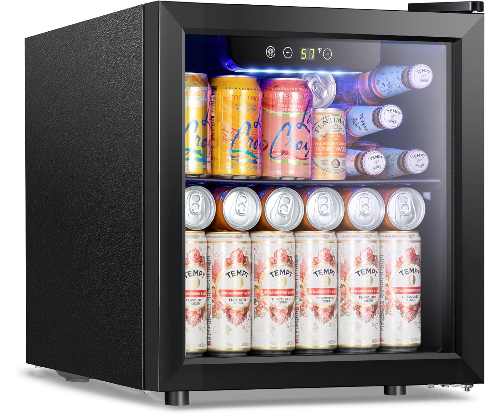 COWSAR 1.3 Cu.ft Mini Beverage Fridge, Wine Cooler