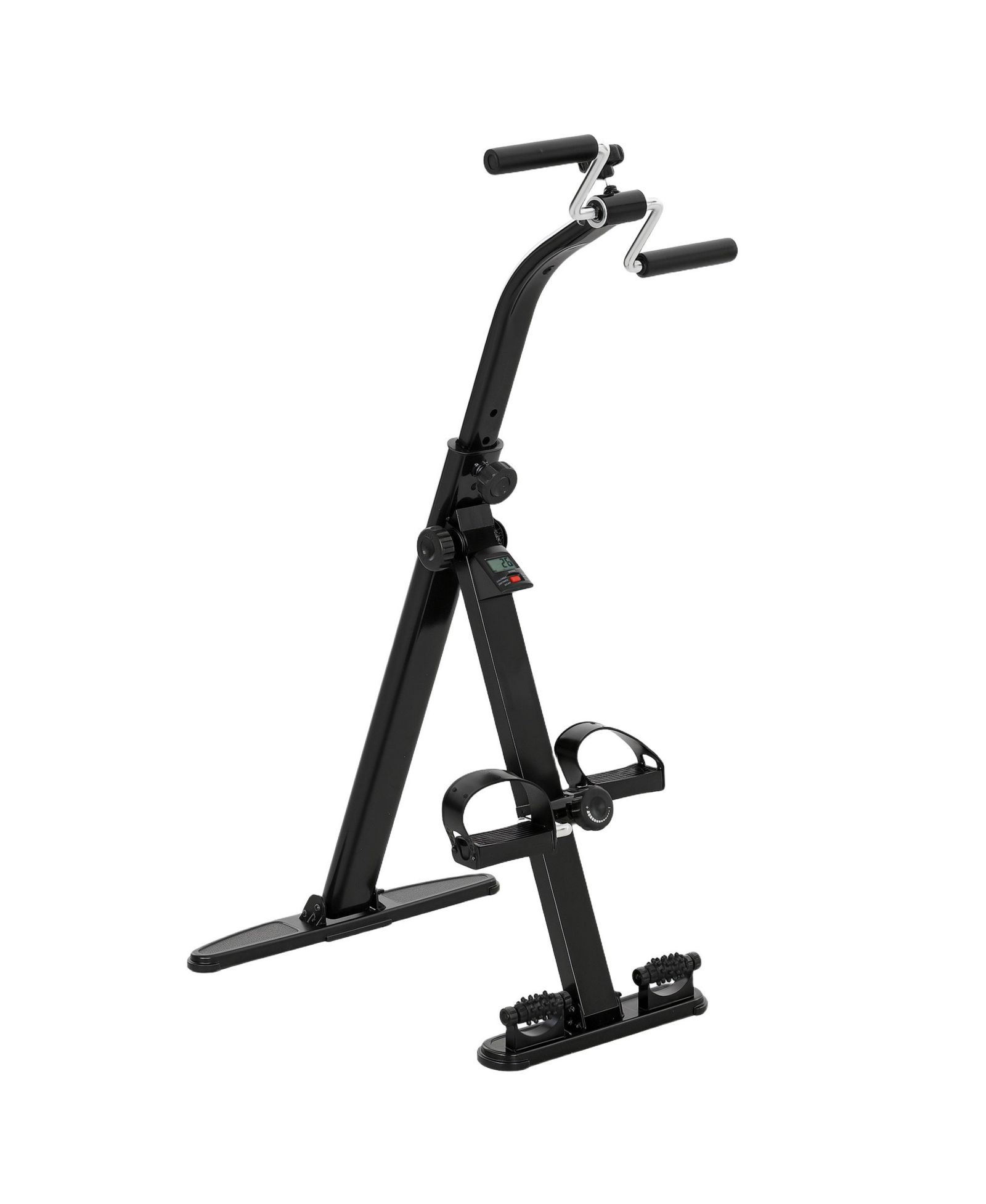 Soozier Seated Pedal Exerciser Foldable Leg Exercise Bike with LCD Monitor