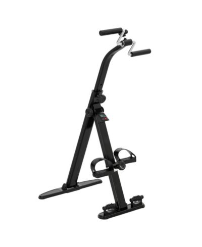 Soozier Seated Pedal Exerciser Foldable Leg Exercise Bike with LCD Monitor