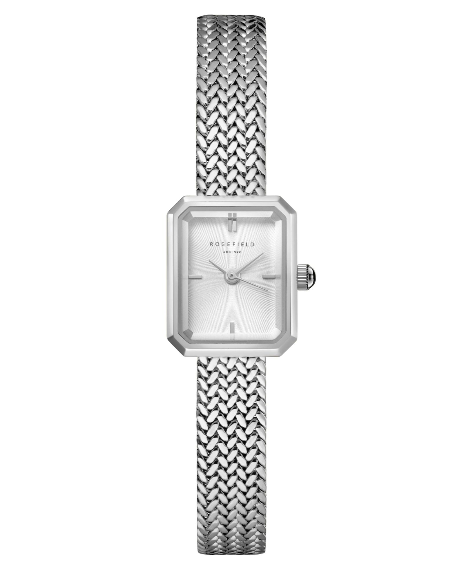 Часы ROSEFIELD Mini Octagon женские серебристые из нержавеющей стали 18.5mm