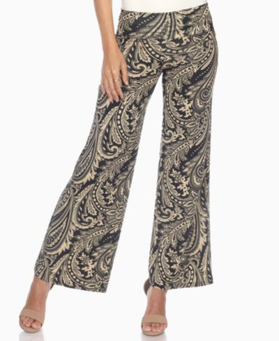 Женские широкие брюки White Mark Paisley Print Wide Leg Pants