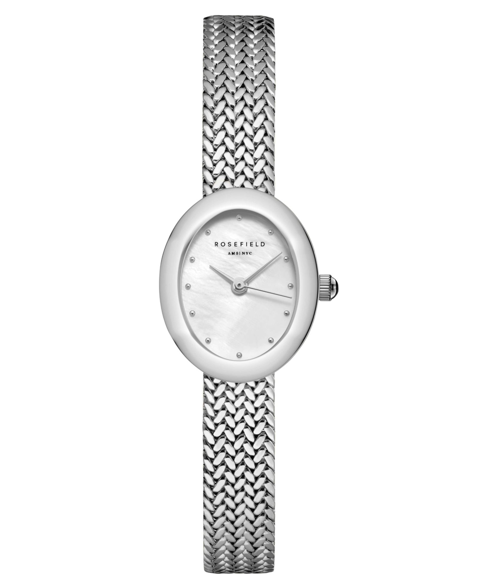 Женские наручные часы ROSEFIELD Mini Oval Silver Tone Stainless Steel 22mm