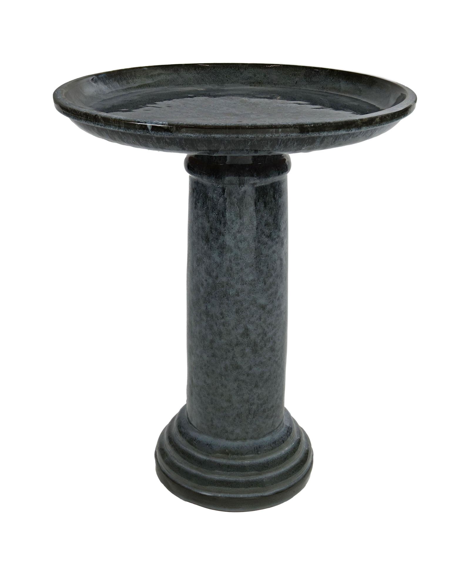 Керамическая чаша для птиц Sunnydaze Decor Black Mist 24.5" H