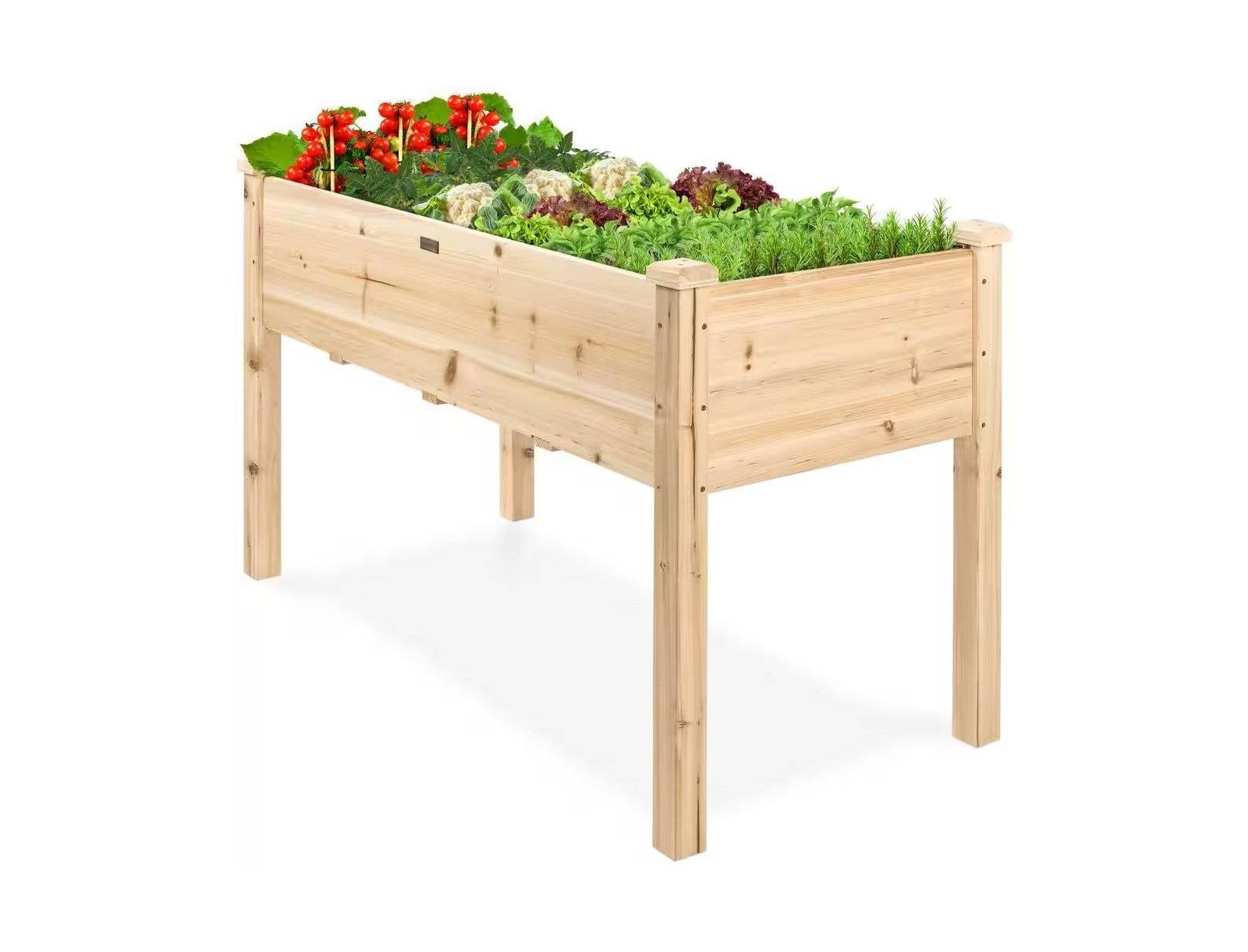 Outdoor Fir Wood Raised Garden Bed Planter Box