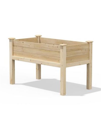 Farmhouse 24-in x 48-in x 31-in Cedar Elevated Victory Garden Bed