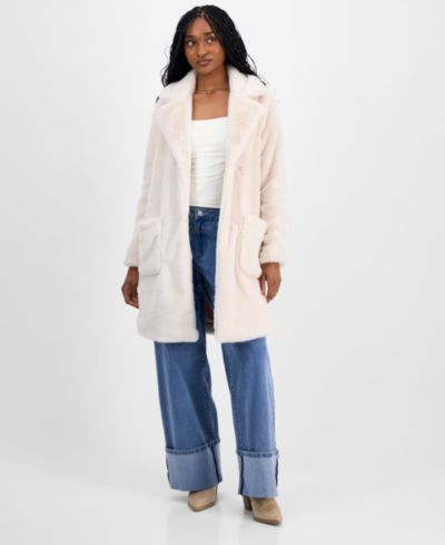 Детское пальто CoffeeShop Juniors' Notched-Collar Faux-Fur Walker Coat