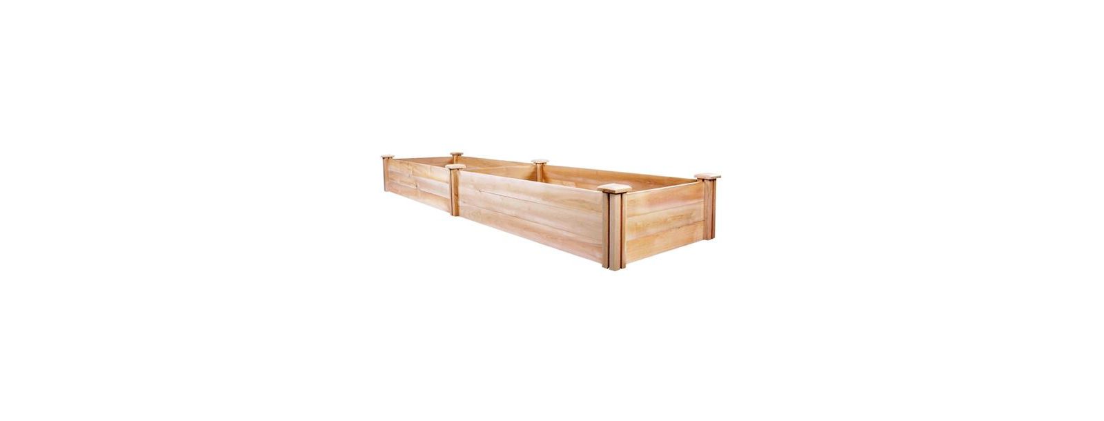 Cedar Wood 2-Ft x 8-Ft Outdoor Raised Garden Bed Planter Frame