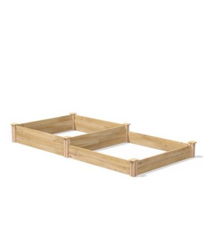 4 ft x 8 ft Cedar Wood 2 Tier Raised Garden Bed