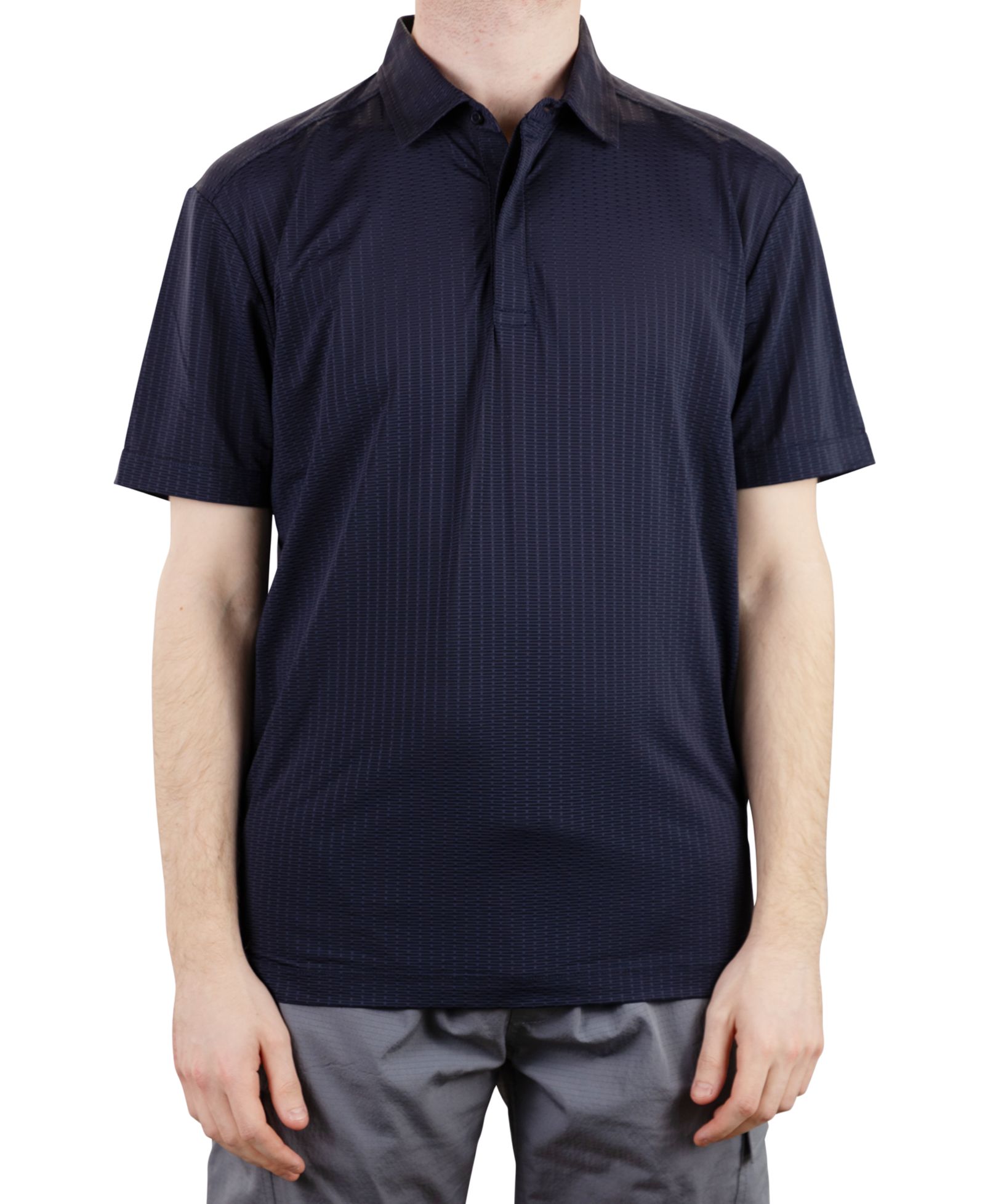 Vintage 1946 Men's Short Sleeve Metal Vent Jacquard Golf Polo Shirt