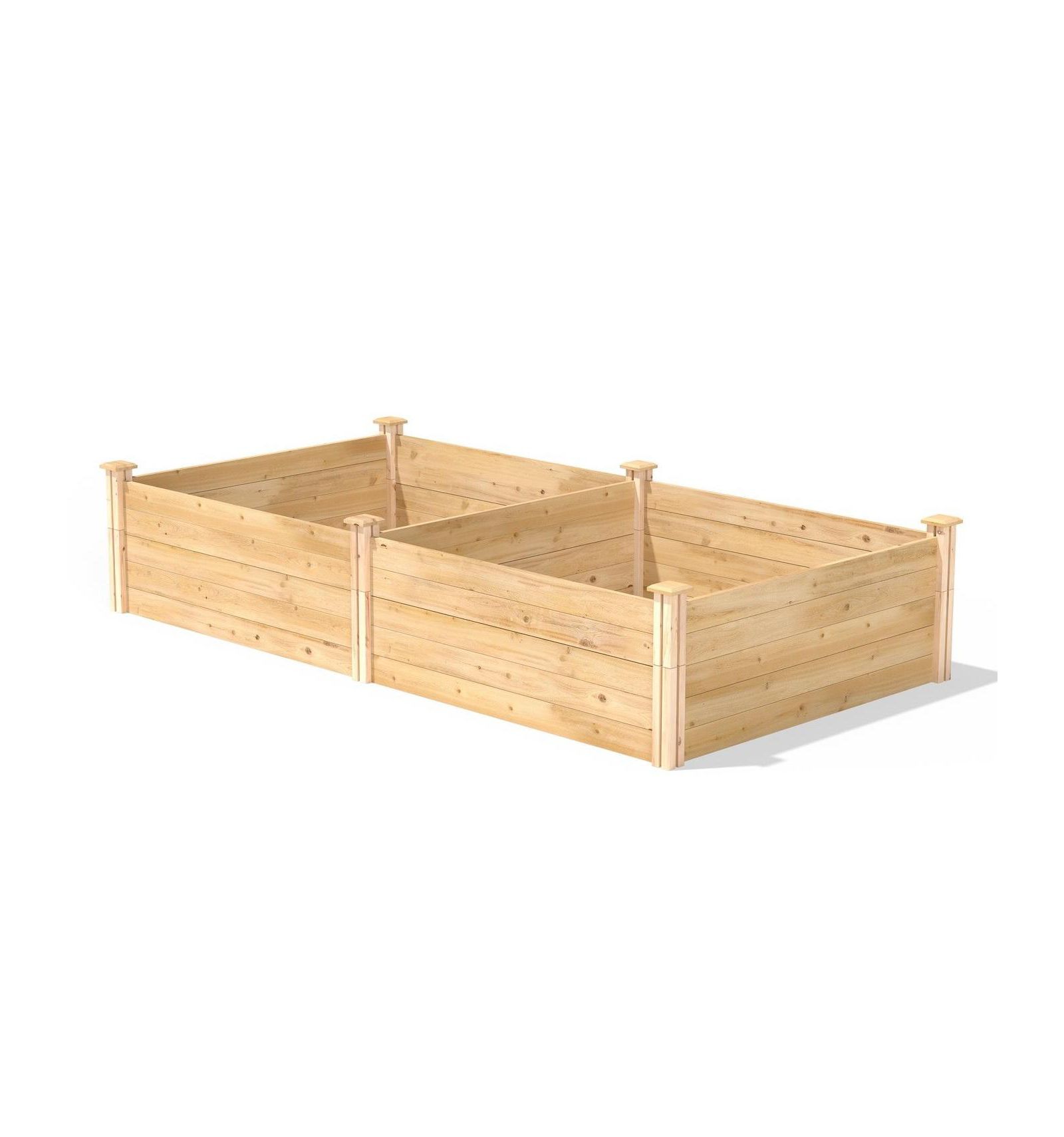 17-inch High Cedar Wood Raised Garden Bed 4 ft x 8 ft
