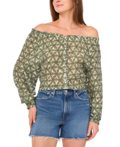 Женская блузка Vince Camuto Floral-Print Off-The-Shoulder