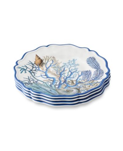 Набор тарелок для салата Certified International Blue Lagoon Melamine, 4 шт.