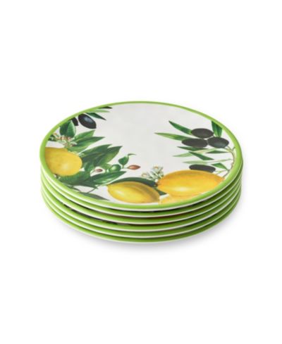 Certified International Limone Melamine Salad Plates, Set of 6
