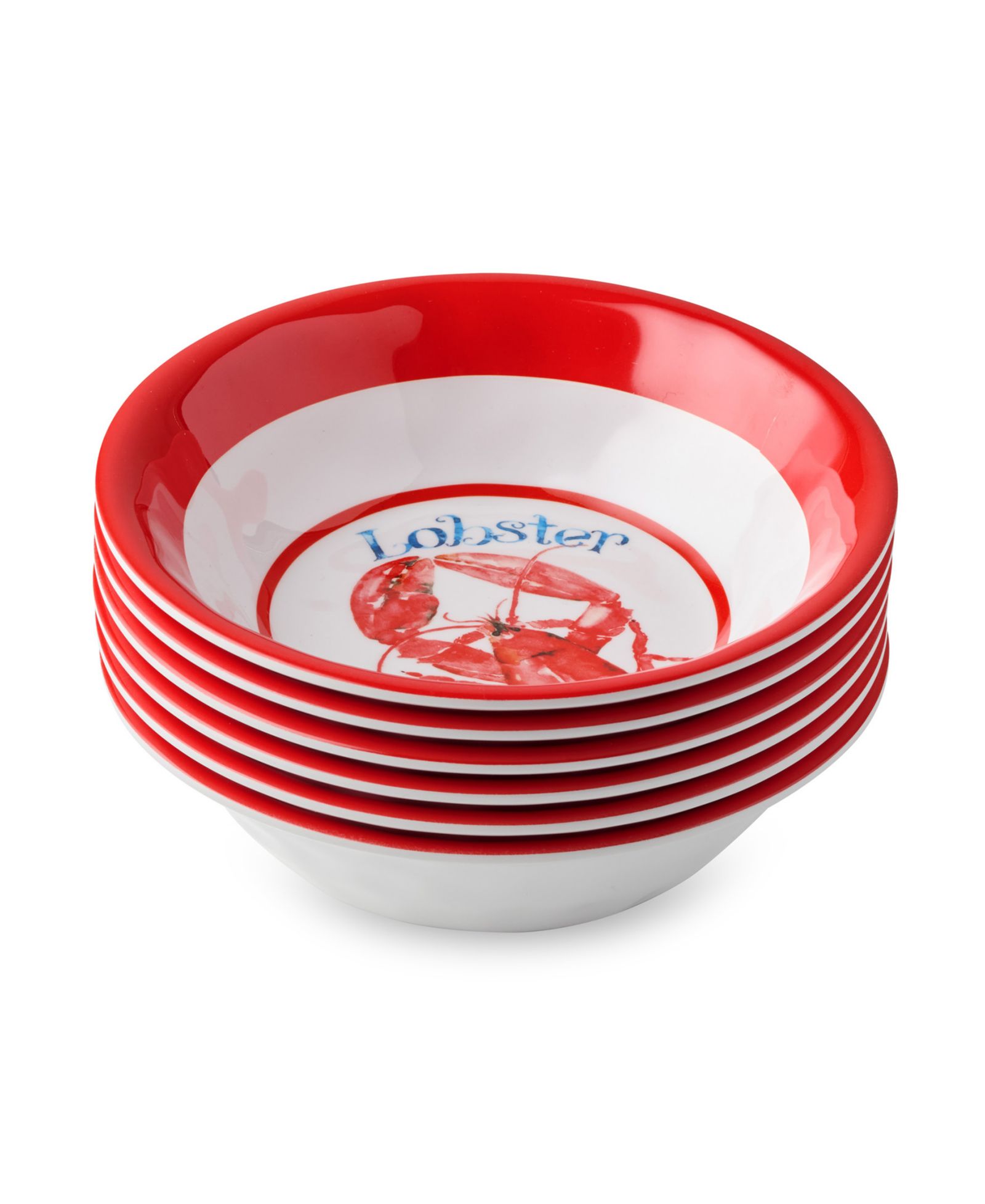 Certified International набор из 6 универсальных мисок Beach House Lobster из меламина