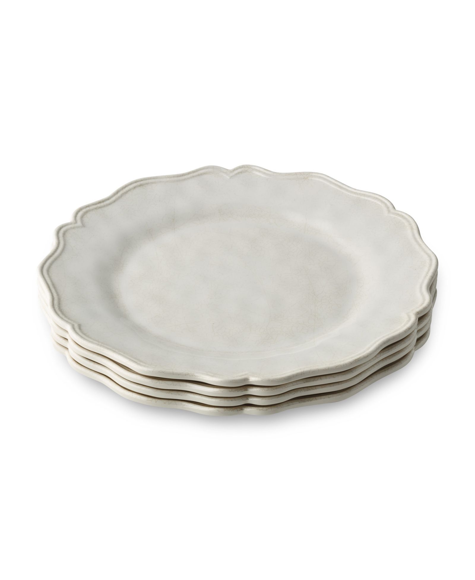 Certified International Isabella Crackle Melamine Dinner Plates, Set of 4