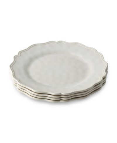 Certified International Isabella Crackle Melamine Dinner Plates, Set of 4