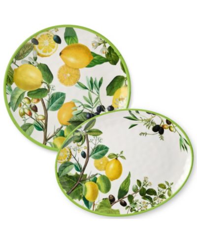 Certified International Limone Melamine Platters, Set of 2