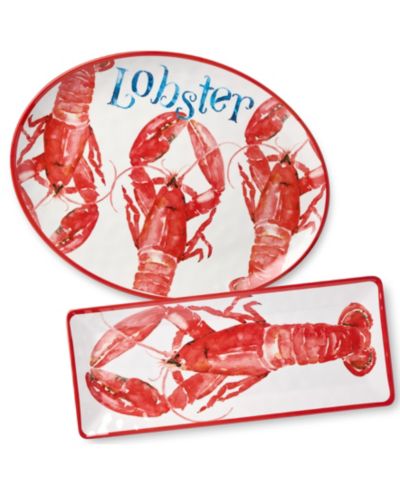 Набор из 2 меламиновых блюд Certified International Beach House Lobster