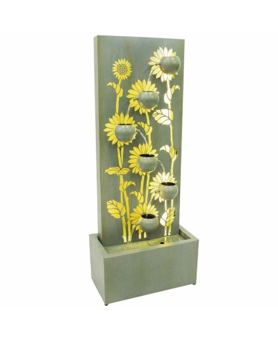 Уличный фонтан Sunnydaze Decor из оцинкованной стали с LED-подсветкой, 48.5" H