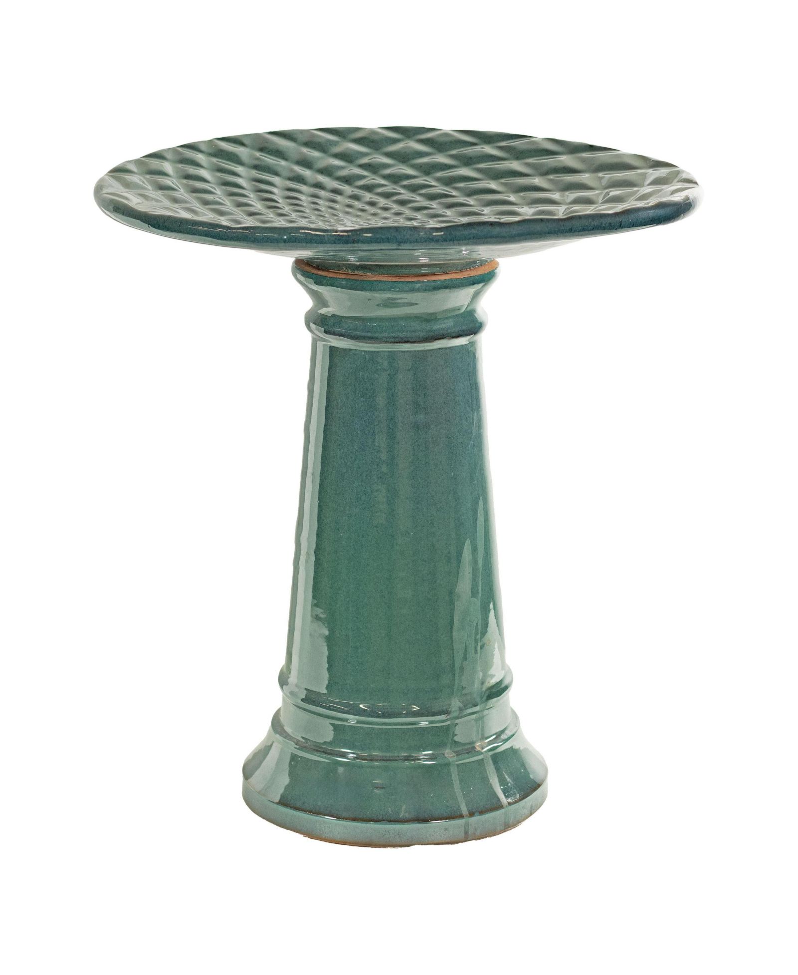 Rennes Ceramic Bird Bath - Turquoise - 22.5" H