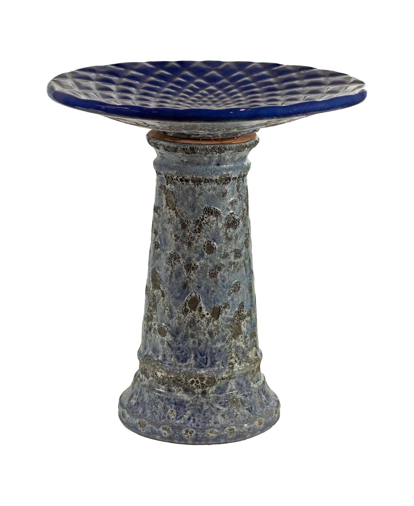 Керамическая чаша для птиц Rennes Ceramic Bird Bath Blue Glazed 22.5"