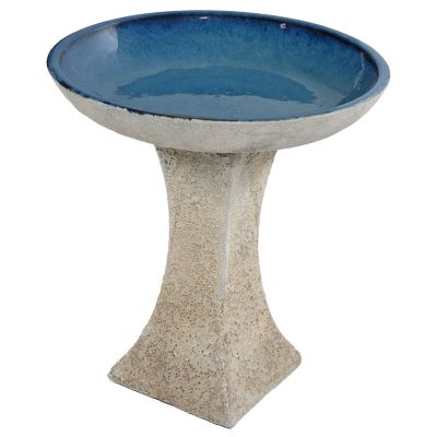 Керамическая чаша для птиц Sunnydaze Decor 16" H Nantes с отделкой Lava Finish