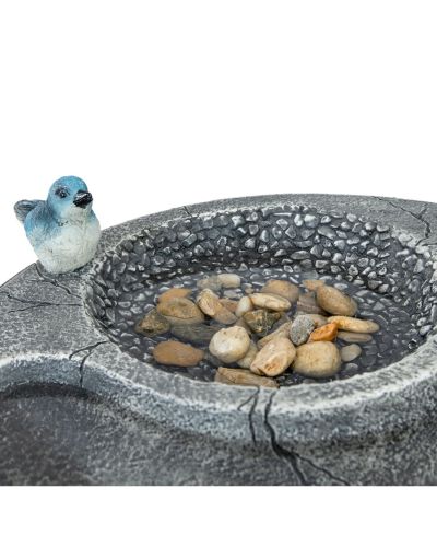 27" H Bird Bath with Birdseed Feeder Compartment