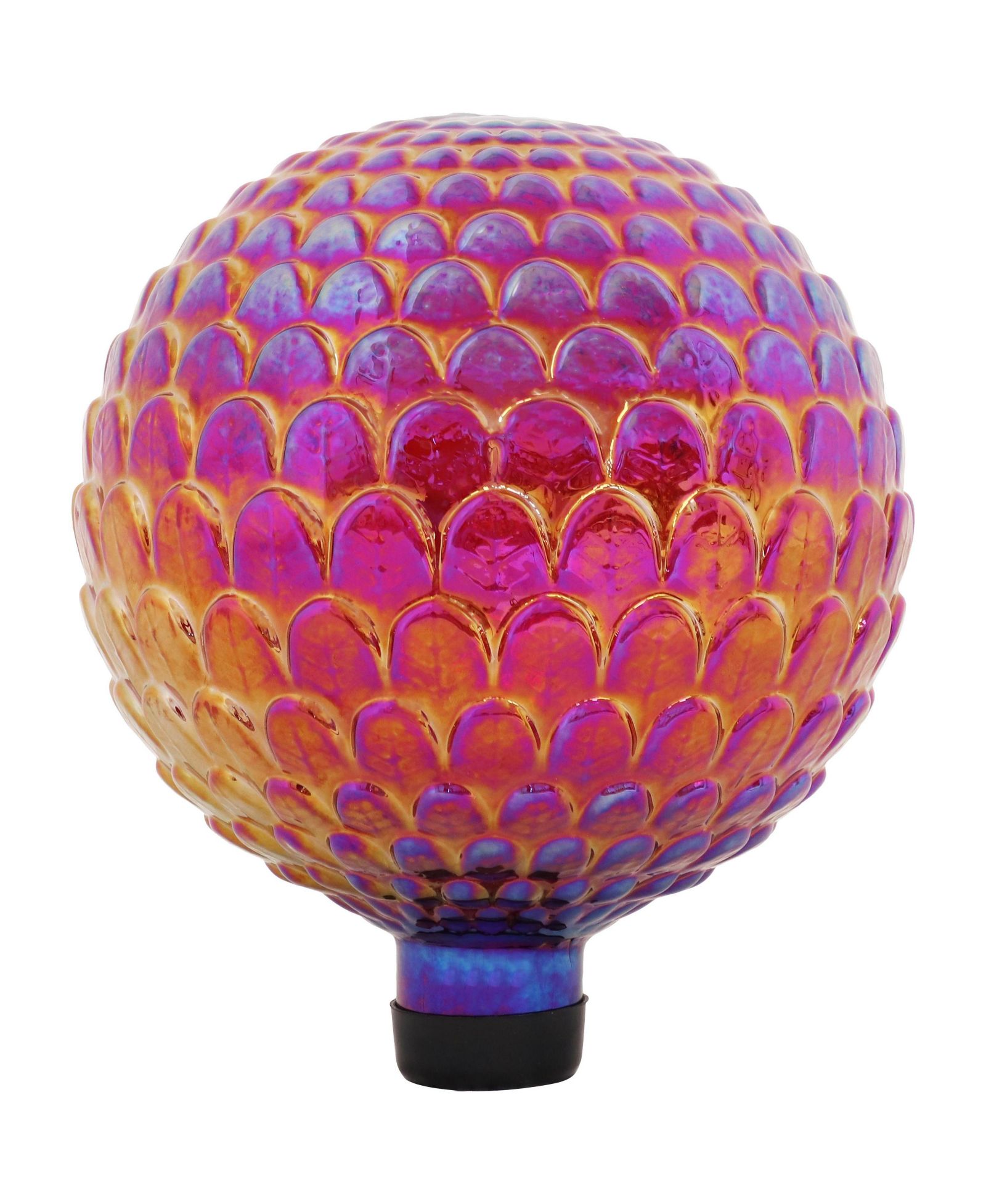 Sunnydaze Decor 10" Diameter Scalloped Texture Indoor/Outdoor Gazing Globe Glass Garden Ball