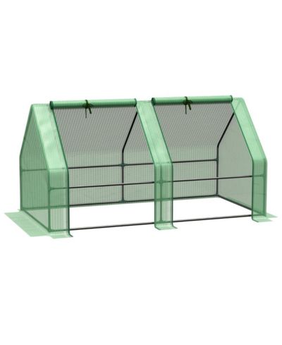 Walk-In Greenhouse for Gardening With Spacious Outdoor Plant Growing Shelter-Green