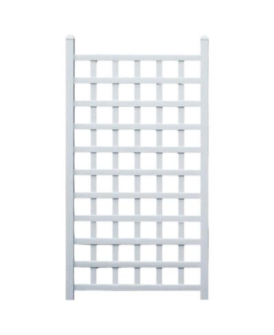 Vinyl Garden Trellis with Classic Lattice Design for Climbing Plants and Outdoor Decor