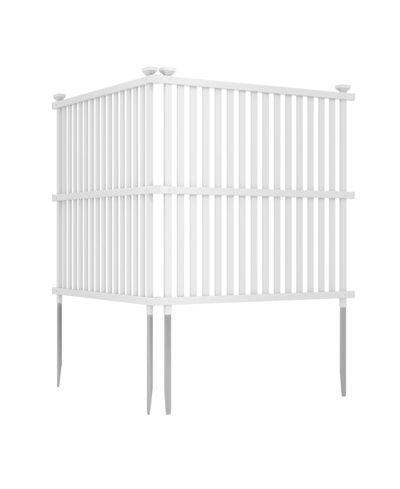 Slickblue Air Conditioner Fence Panel with Metal Ground Stakes for Outside