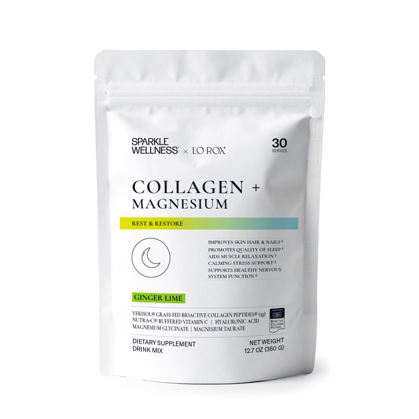 Коллаген + Магний [30 порций] VERISOL Bioactive Collagen Peptides, Magnesium Glycinate & Taurate Salts | Успокаивающий ритуал красоты