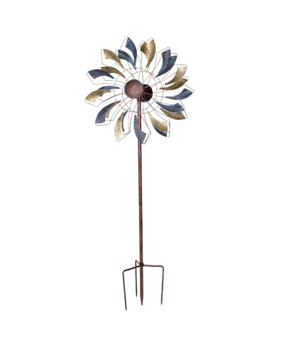 Sunnydaze Decor металлический ветряк Pinwheel с порошковым покрытием из железа - 84.5" H