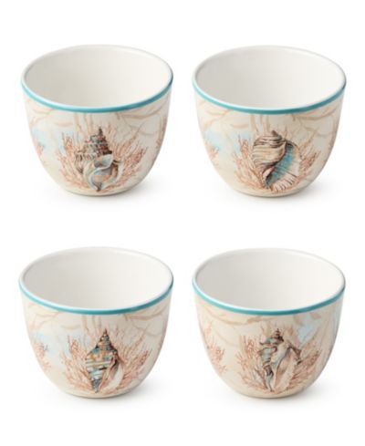 Certified International Escape to the Sea Ice Cream Bowls, Set of 4