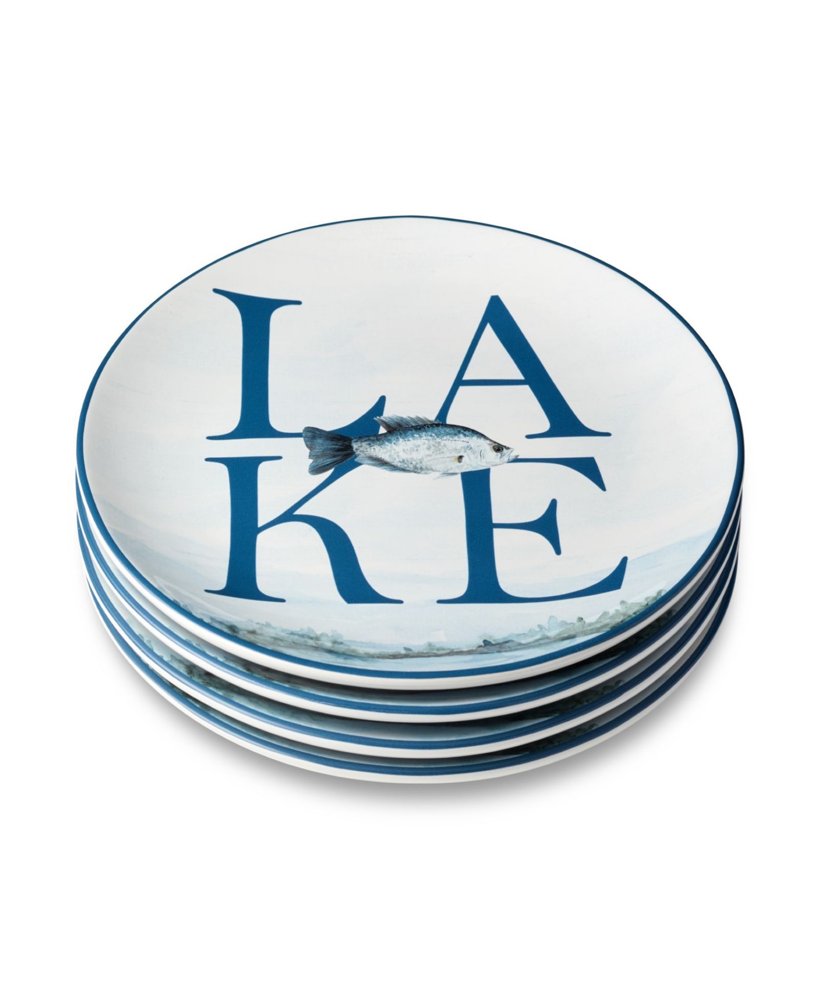 Certified International Wake At The Lake Dinner Plates, Set of 4