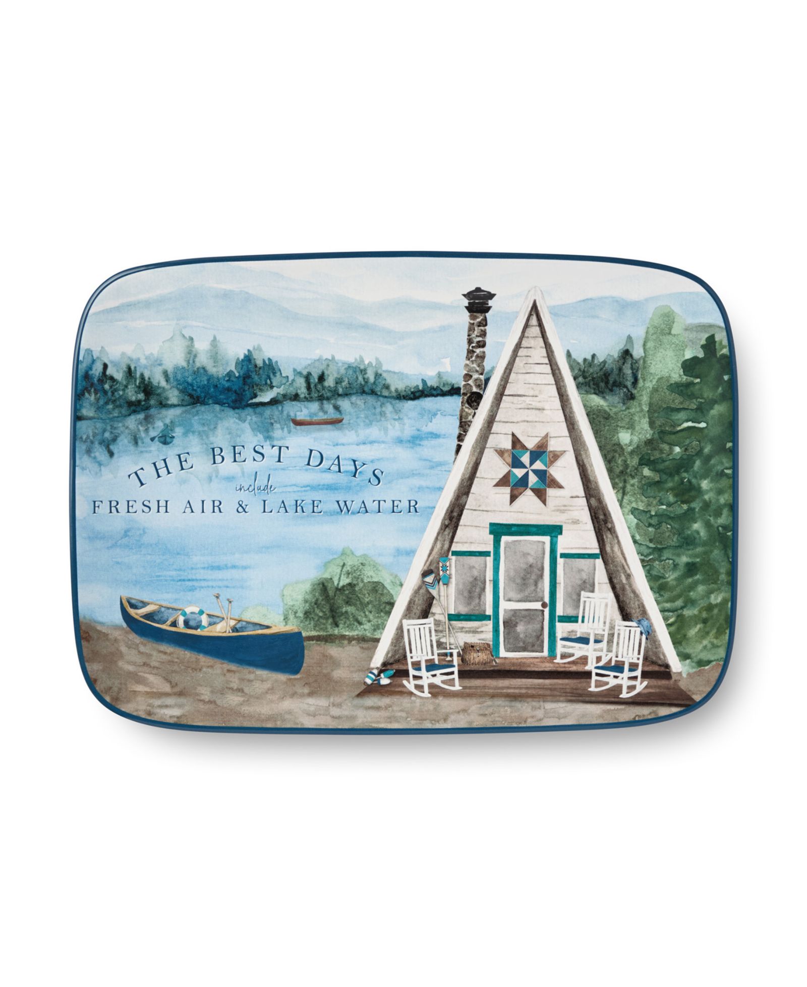 Certified International Прямоугольное блюдо Wake At The Lake Rectangular Platter