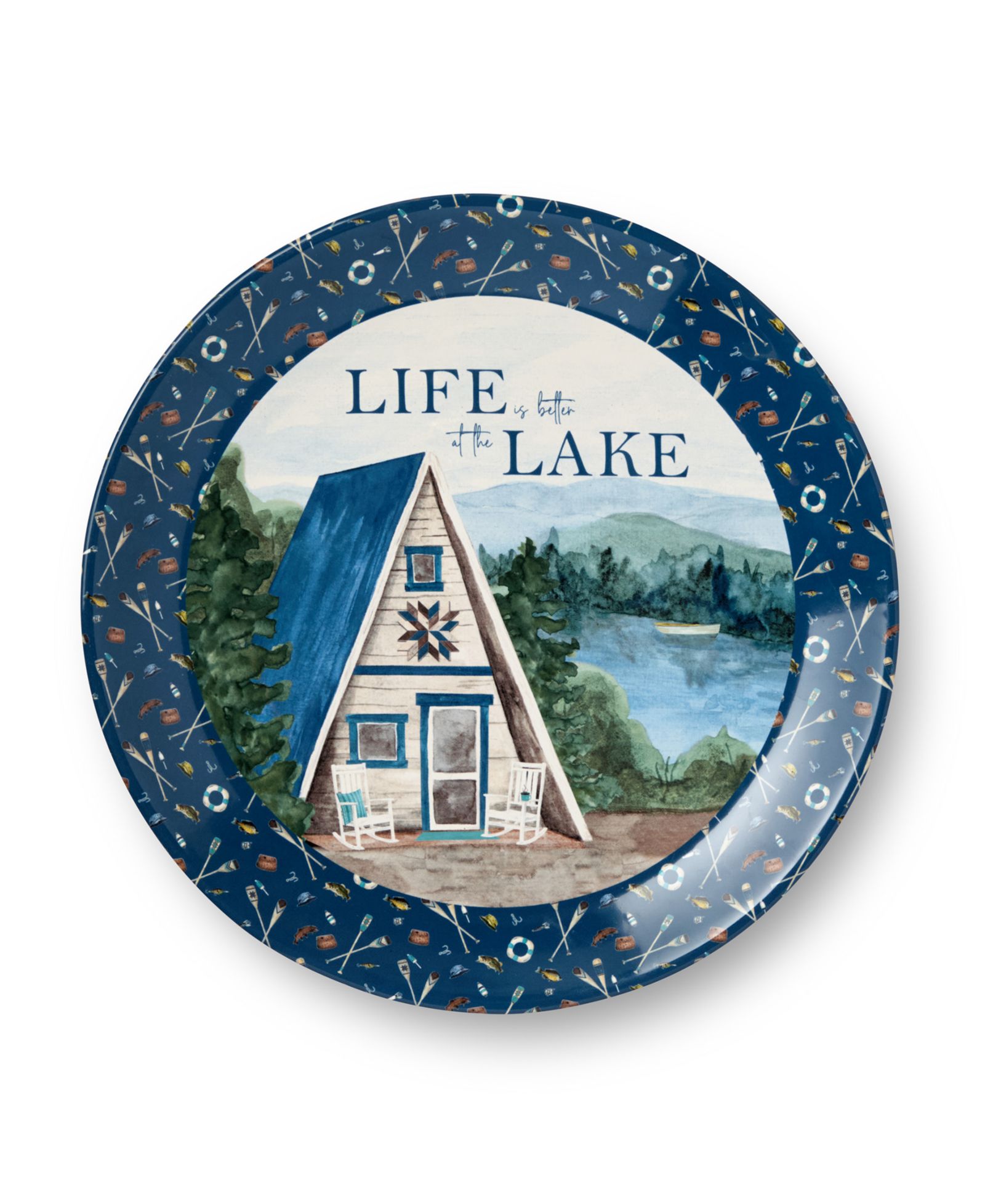 Certified International Wake At The Lake Round Platter