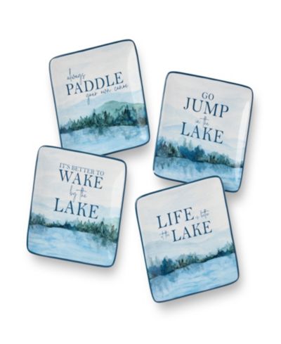 Набор тарелок Certified International Wake At The Lake Canape, 4 шт., сервировка на 4 персоны