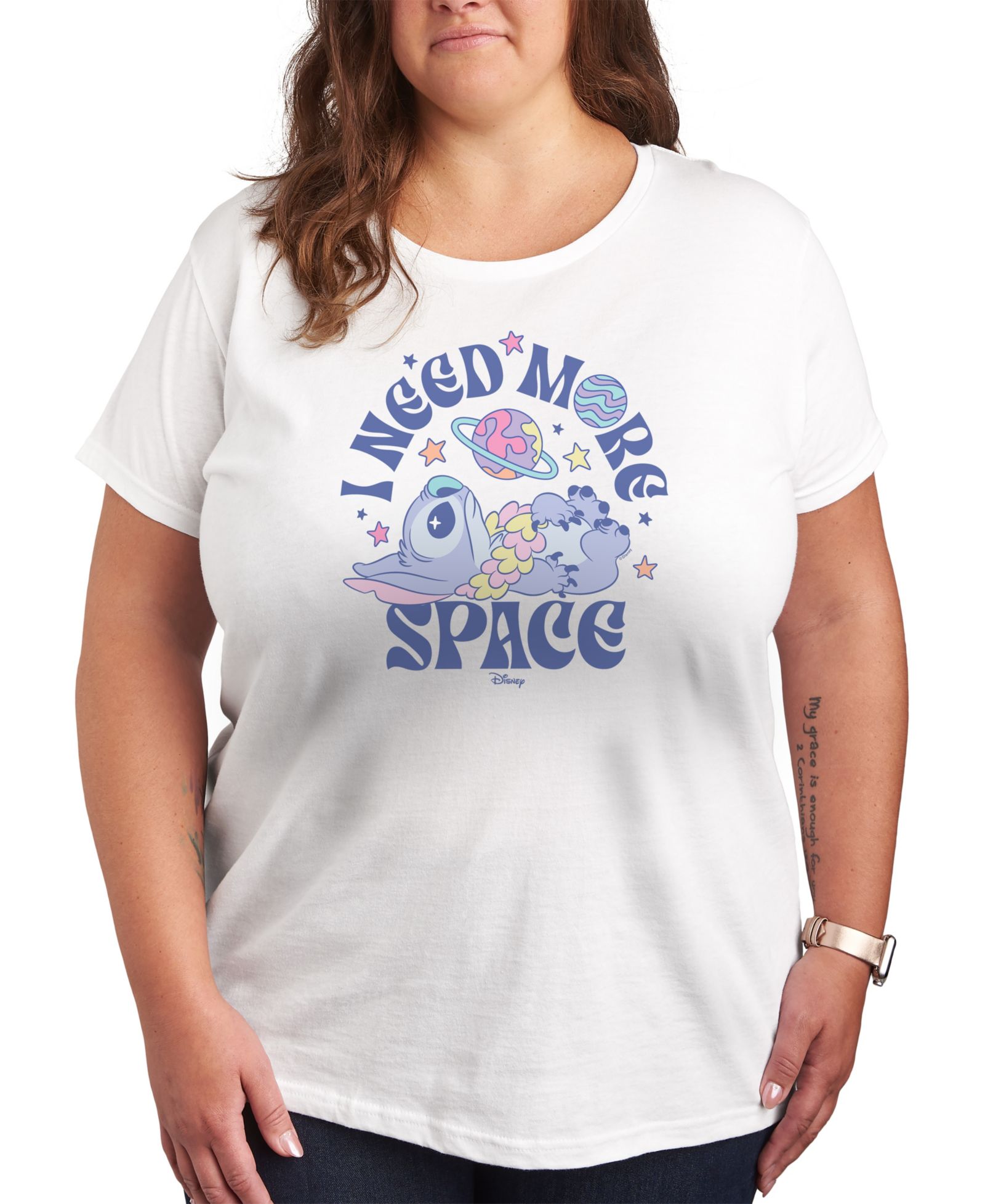 Футболка Hybrid Apparel Plus Size Lilo Stitch Need More Space Graphic