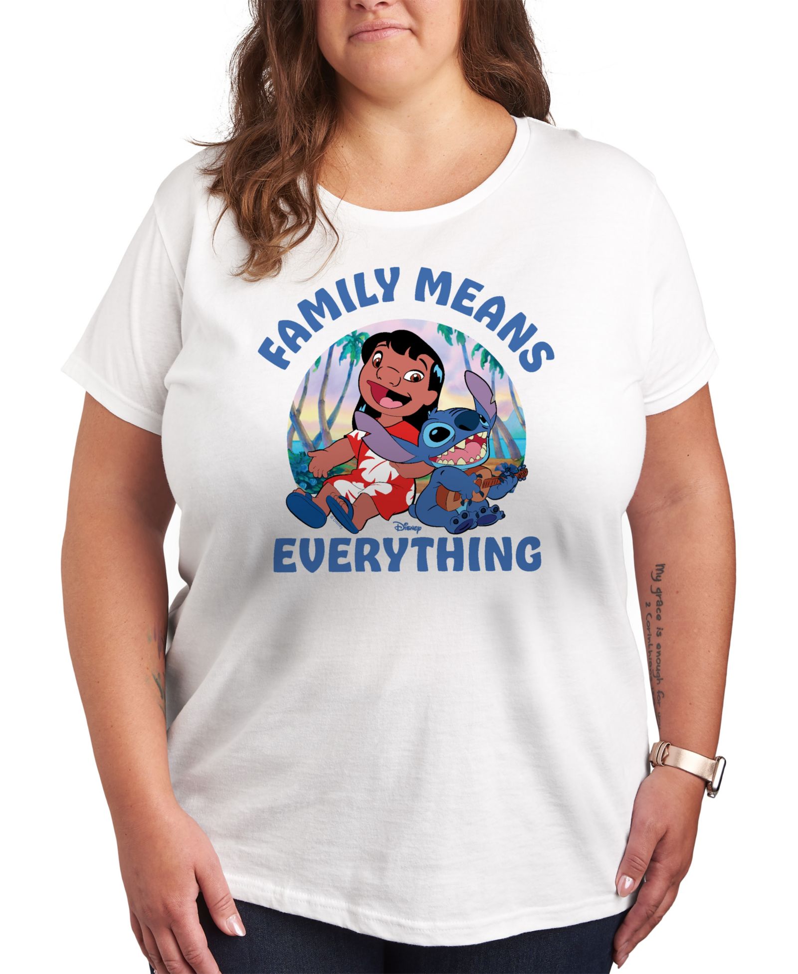 Графическая футболка Hybrid Apparel Plus Size Lilo Stitch Family Means Everything