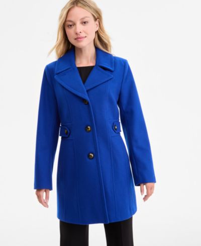 Женское однобортное пальто Anne Klein с отложным воротником