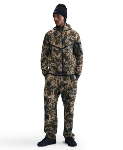 Мужские брюки Nike Tech Fleece Camo с открытыми штанинами