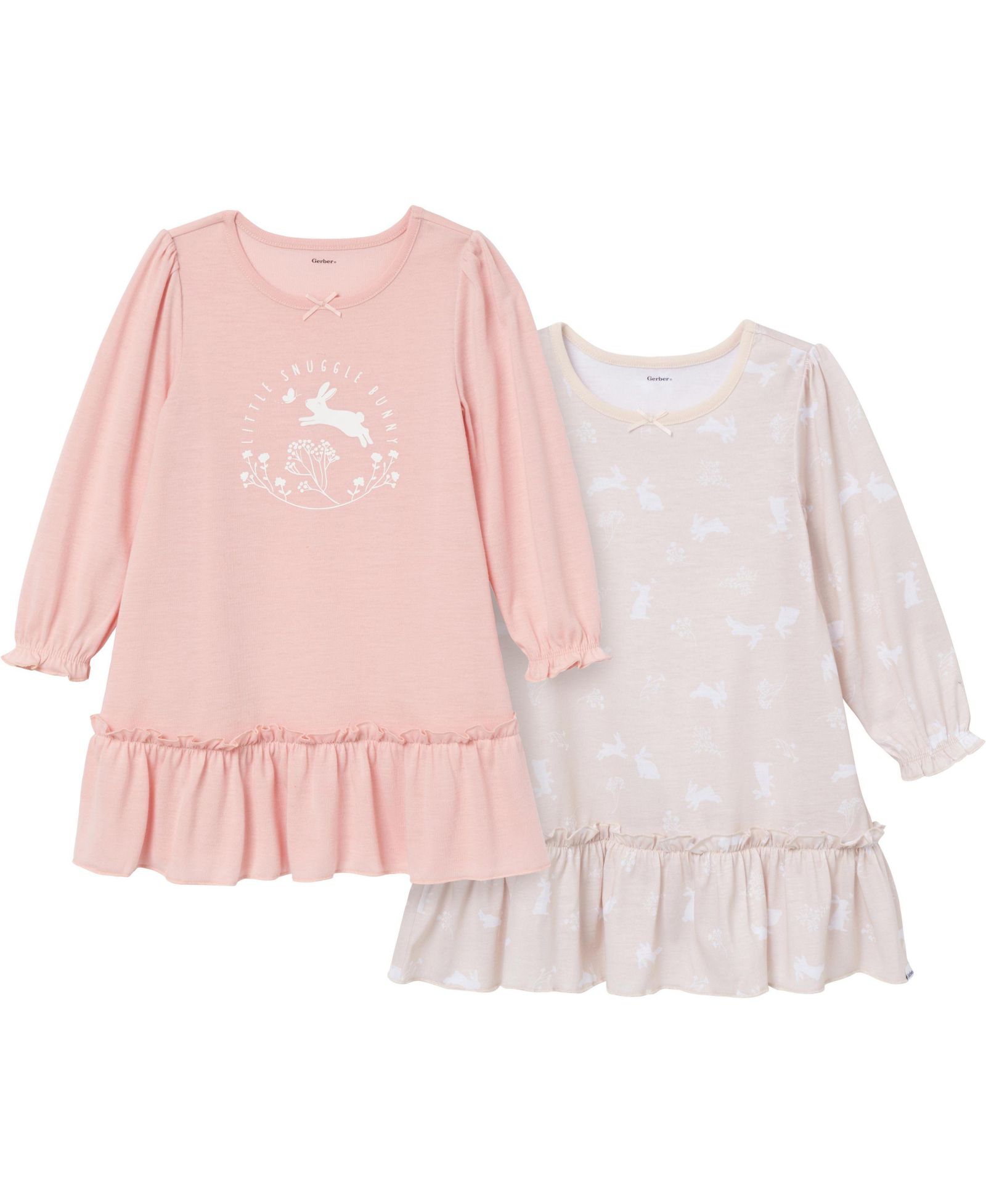Детские ночные рубашки Gerber 2 шт. с фламинго, 5T