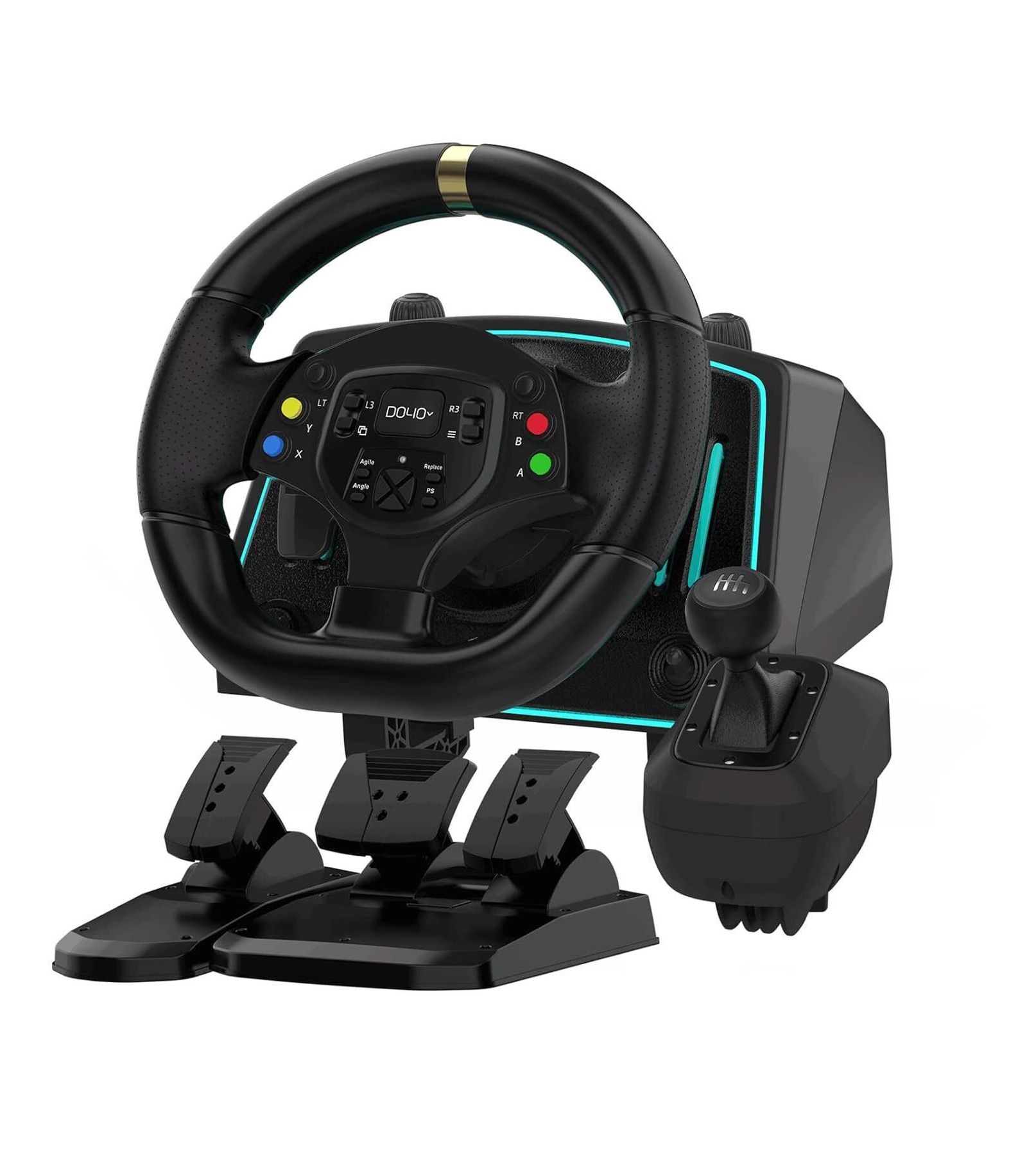 Nbcp G32 Plug-and-Play 1080-Degree Gaming Sim Steering Wheel for PC, PS4, PS3, Xbox 360, Nintendo Switch
