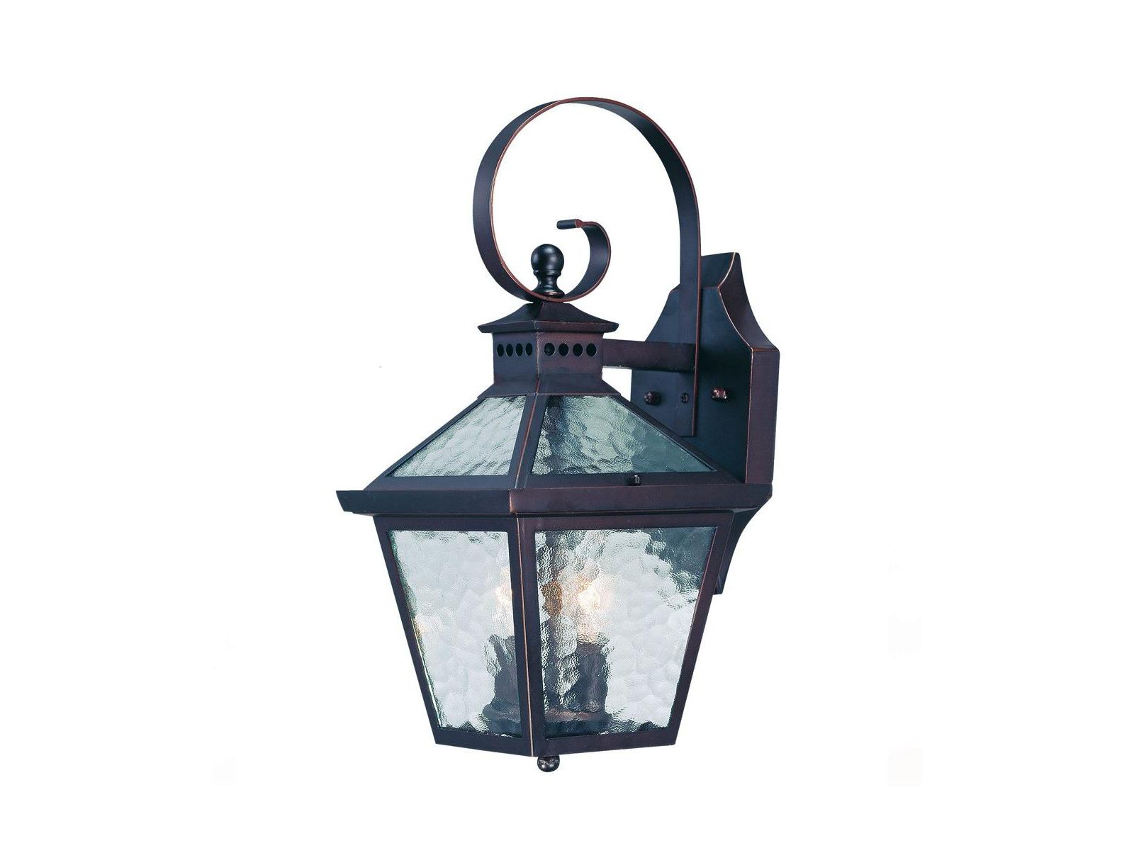 Slickblue Hammered Glass Wall Light Fixture for Bathroom and Hallway Lighting